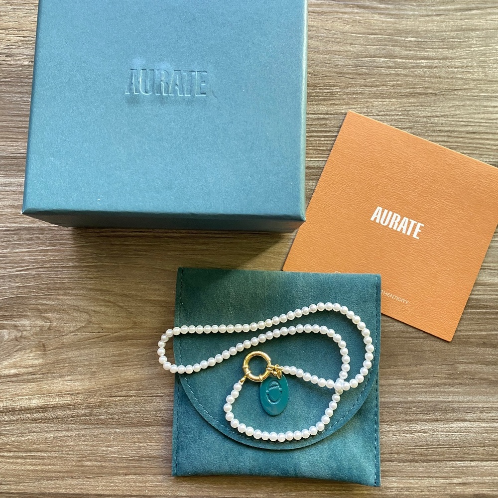 Aurate Pearl Aura Beaded necklace